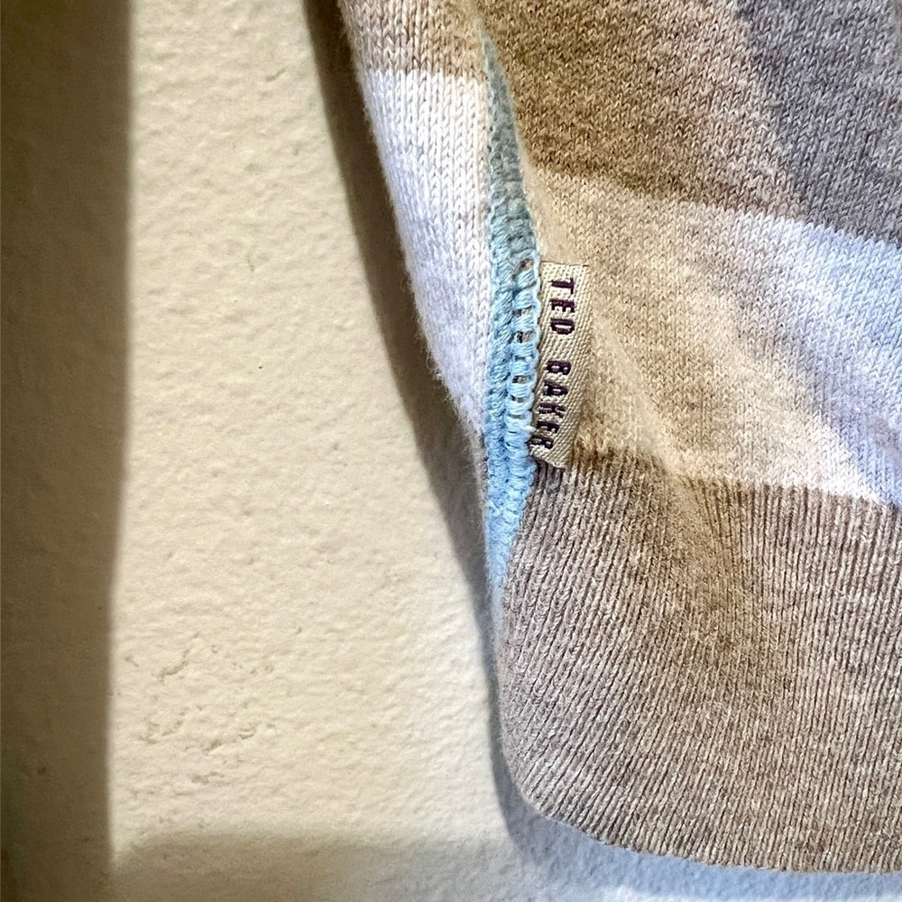 Ted Baker Pull-Over Striped Crewneck Sweater - Size 4/Large - Picture 10 of 11